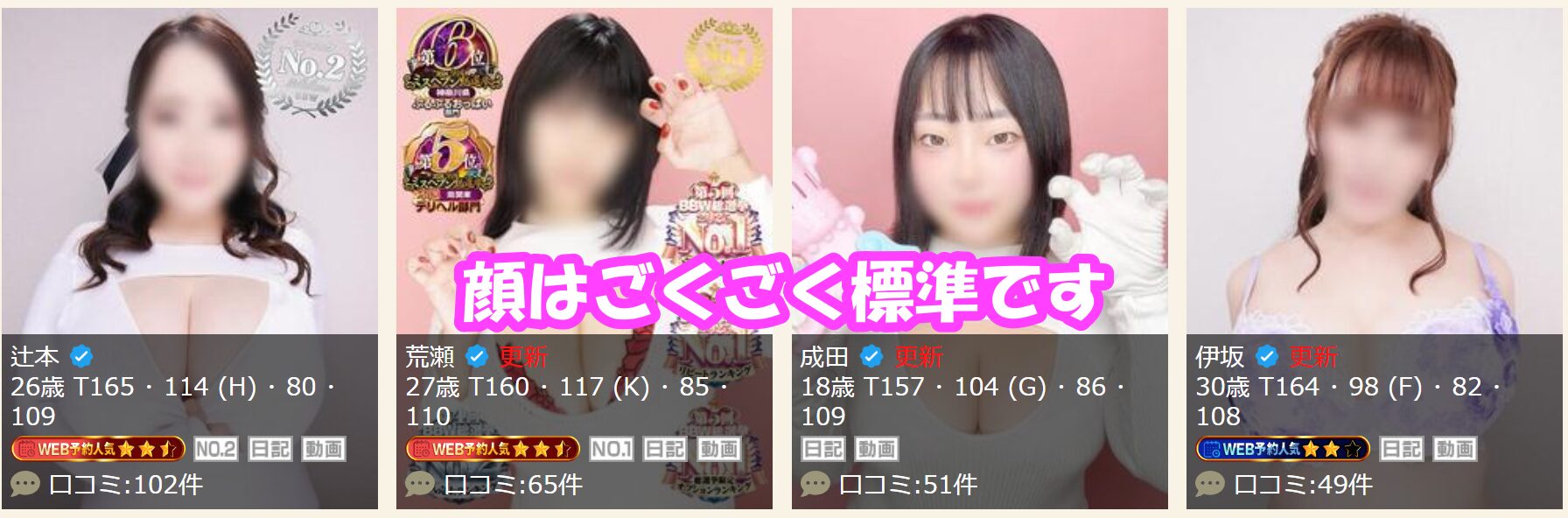 BBW横浜店在籍嬢と評判