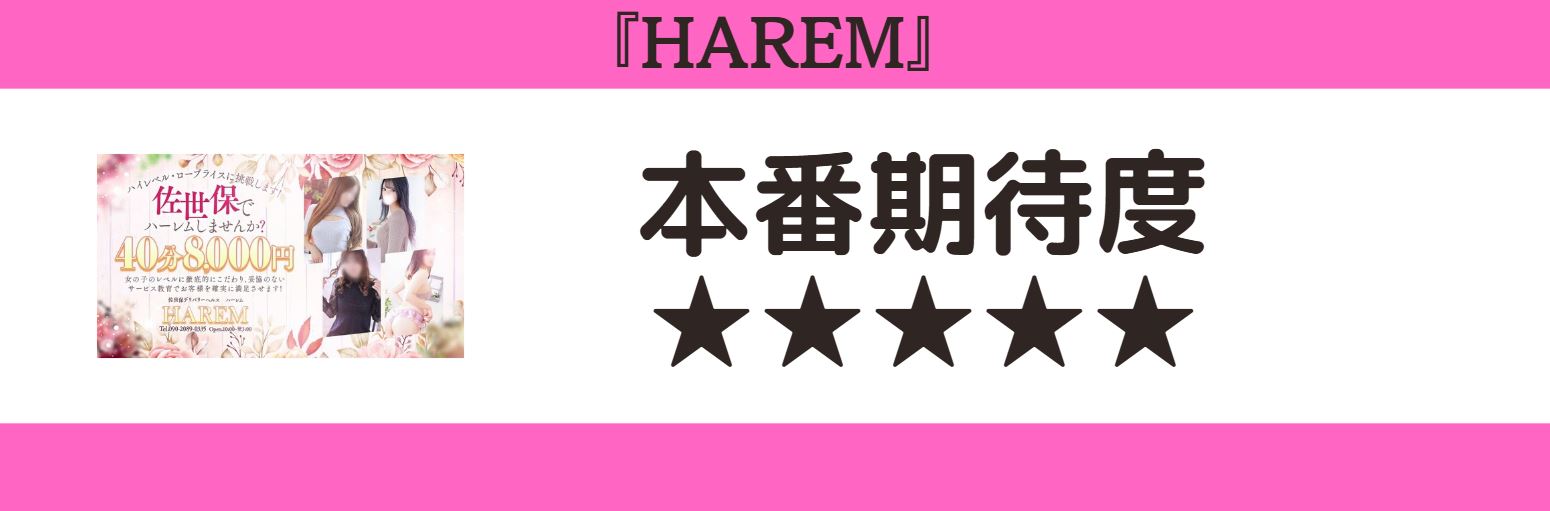 HAREM 本番期待度