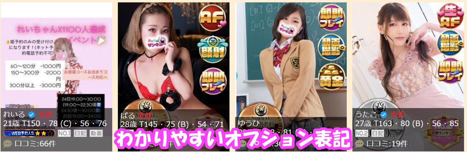 新宿サンキュー在籍嬢と評判