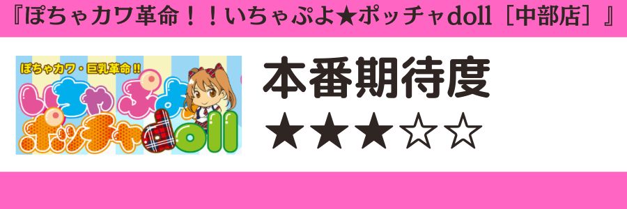 ぽちゃカワ革命！！いちゃぷよ★ポッチャdoll［中部店］のロゴと本番期待度