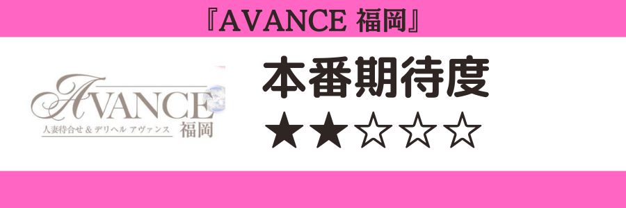 AVANCE 福岡のロゴと本番期待度