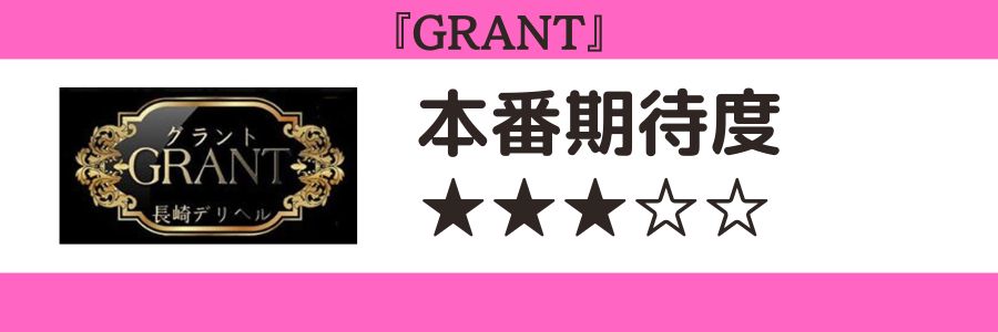 GRANTのロゴと本番期待度