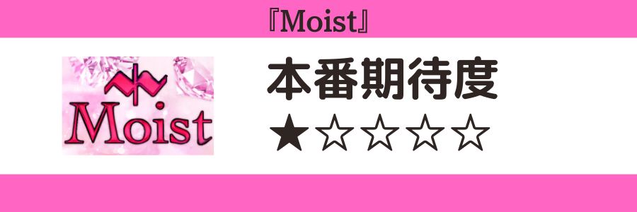 Moistのロゴと本番期待度