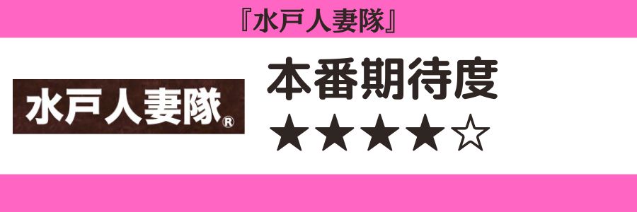 水戸人妻隊のロゴと本番期待度