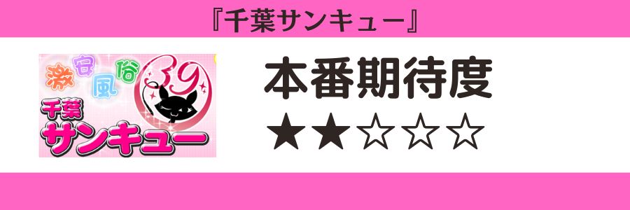 千葉サンキューのロゴと本番期待度