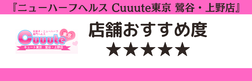 ニューハーフヘルス Cuuute東京 鶯谷・上野店のロゴと店舗おすすめ度
