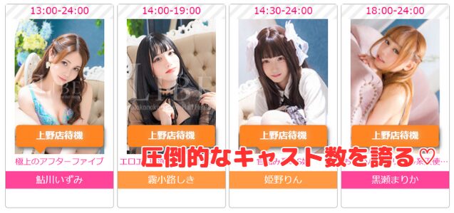 東京ニューハーフヘルスLIBE上野・上野店　在籍嬢と評判