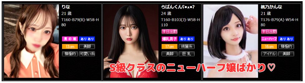 ニューハーフ・女装娘・男の娘系デリヘルのラナ鴬谷店　在籍嬢と評判