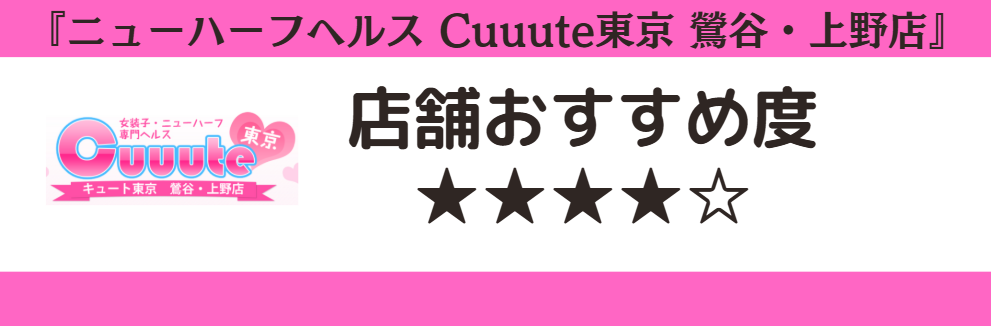 ニューハーフヘルス Cuuute東京 鶯谷・上野店のラナ鴬谷店のロゴと店舗おすすめ度