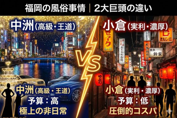 福岡の風俗事情　2大巨頭「中洲」と「小倉」の違い