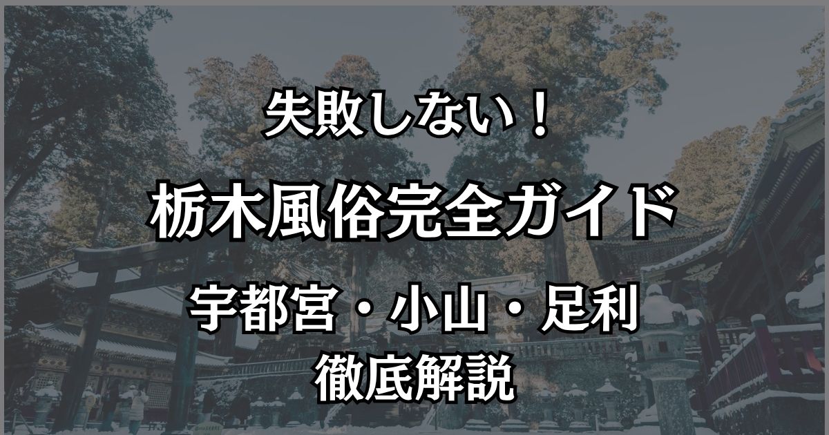 栃木の風俗おすすめエリア完全ガイド！宇都宮・小山・足利の優良店と遊び方