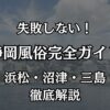 静岡の風俗完全ガイド！浜松・沼津・三島で失敗しないおすすめエリアと遊び方