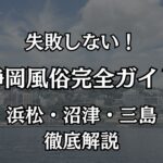 静岡の風俗完全ガイド！浜松・沼津・三島で失敗しないおすすめエリアと遊び方