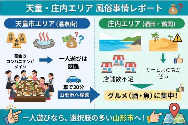 天童市・庄内エリア(酒田・鶴岡)の風俗事情