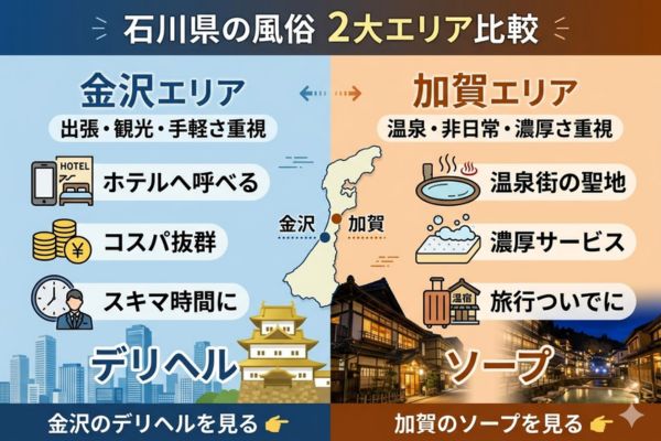 石川県の風俗は「金沢」と「加賀」の2大エリアで決まり！