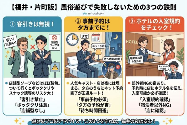 福井エリア(片町・順化)で遊ぶ際の注意点