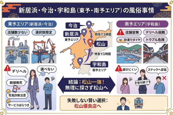 新居浜・今治・宇和島(東予・南予エリア)の風俗事情は?