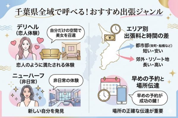 千葉県全域で呼べる！おすすめ出張ジャンル