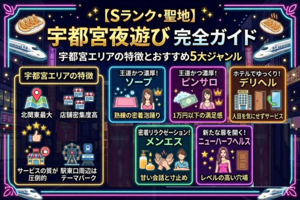 【Sランク・聖地】宇都宮エリアの特徴とおすすめジャンル