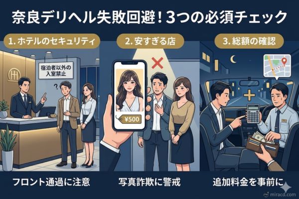 奈良の風俗(デリヘル)で失敗しないための注意点