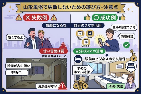 山形風俗で失敗しないための遊び方・注意点