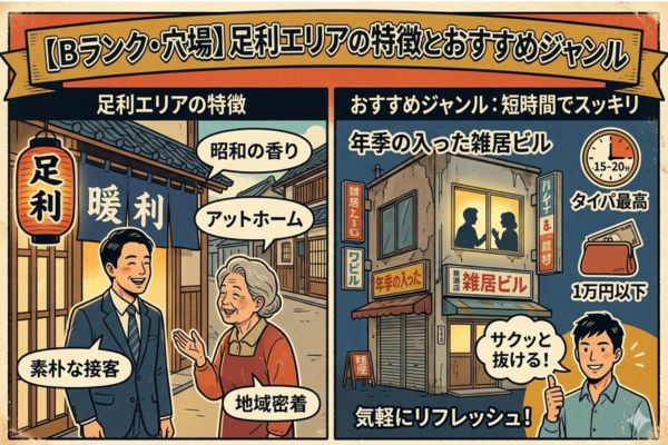 【Bランク・穴場】足利エリアの特徴とおすすめジャンル