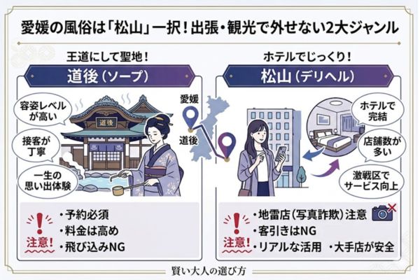 愛媛の風俗は「松山」一択!出張・観光で外せない2大ジャンル