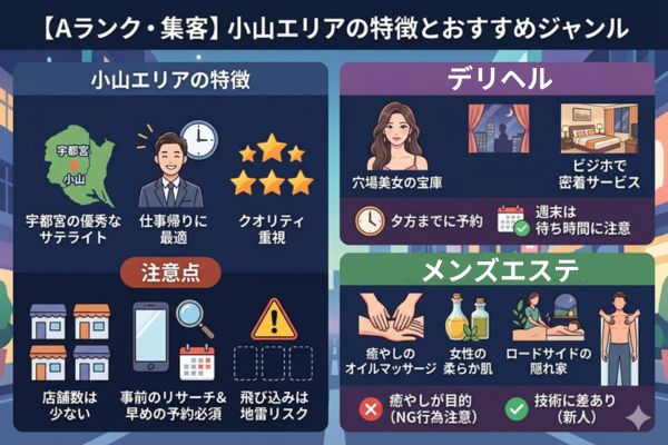 【Aランク・集客】小山エリアの特徴とおすすめジャンル