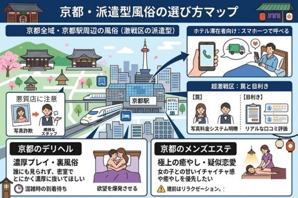 京都全域・京都駅周辺の風俗(激戦区の派遣型)