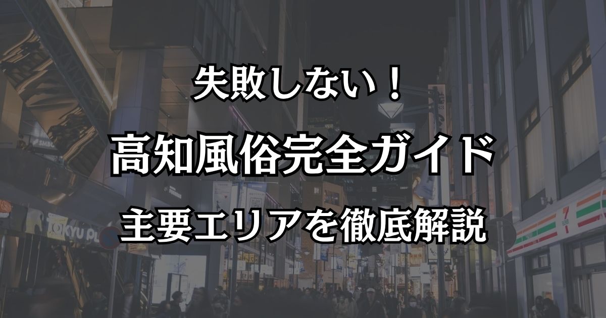 高知の風俗事情を完全解説！出張・観光の夜に失敗しない遊び方とおすすめエリア