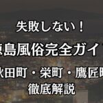 徳島の風俗完全ガイド！秋田町・栄町周辺の失敗しない遊び方とおすすめ店