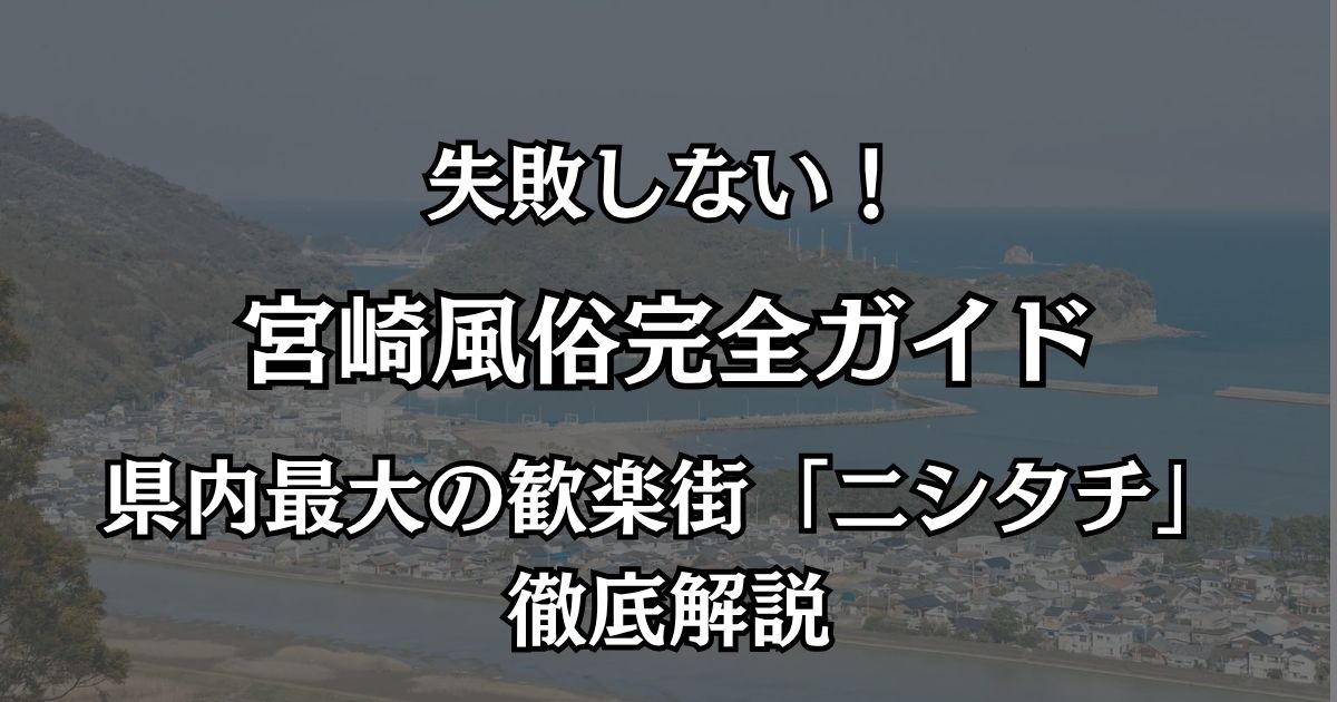 宮崎風俗のおすすめ完全ガイド！ニシタチ（西橘通り）の優良店と失敗しない遊び方