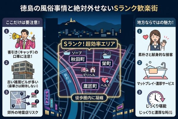 徳島の風俗事情と絶対外せないSランク歓楽街