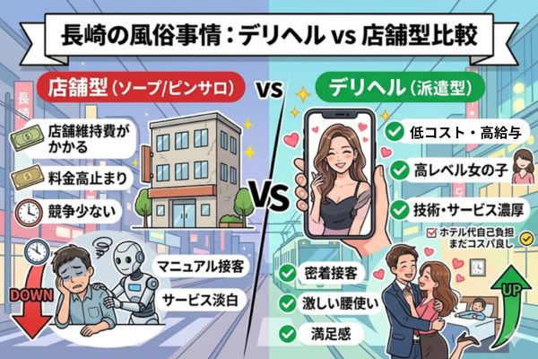 長崎の風俗で「デリヘル」が圧倒的にコスパ最強な理由
