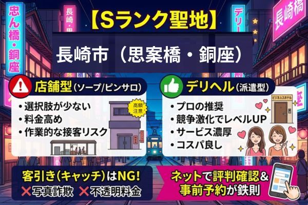 【Sランク聖地】長崎市（思案橋・銅座）の風俗事情