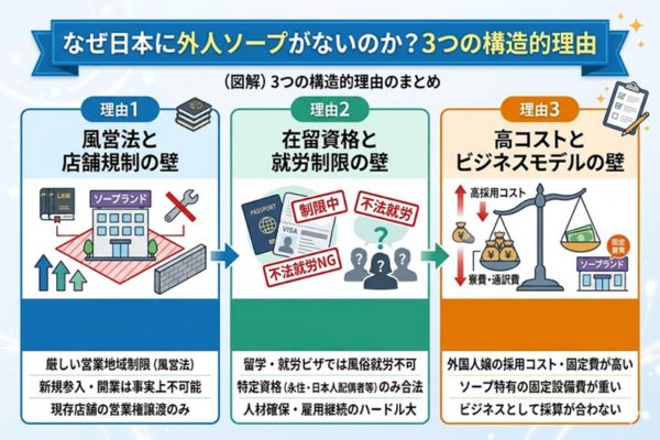 なぜ日本に外人ソープがないのか？3つの構造的理由