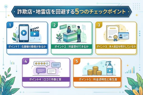詐欺店・地雷店を回避する5つのチェックポイント
