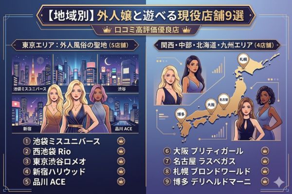 【地域別】外人嬢と遊べる現役店舗9選